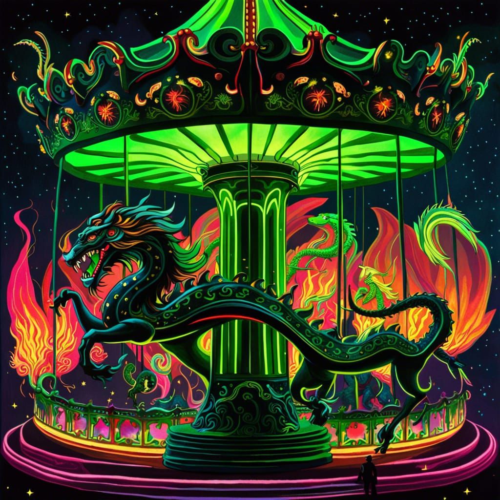 Hydra Carousel in Art Nouveau Style