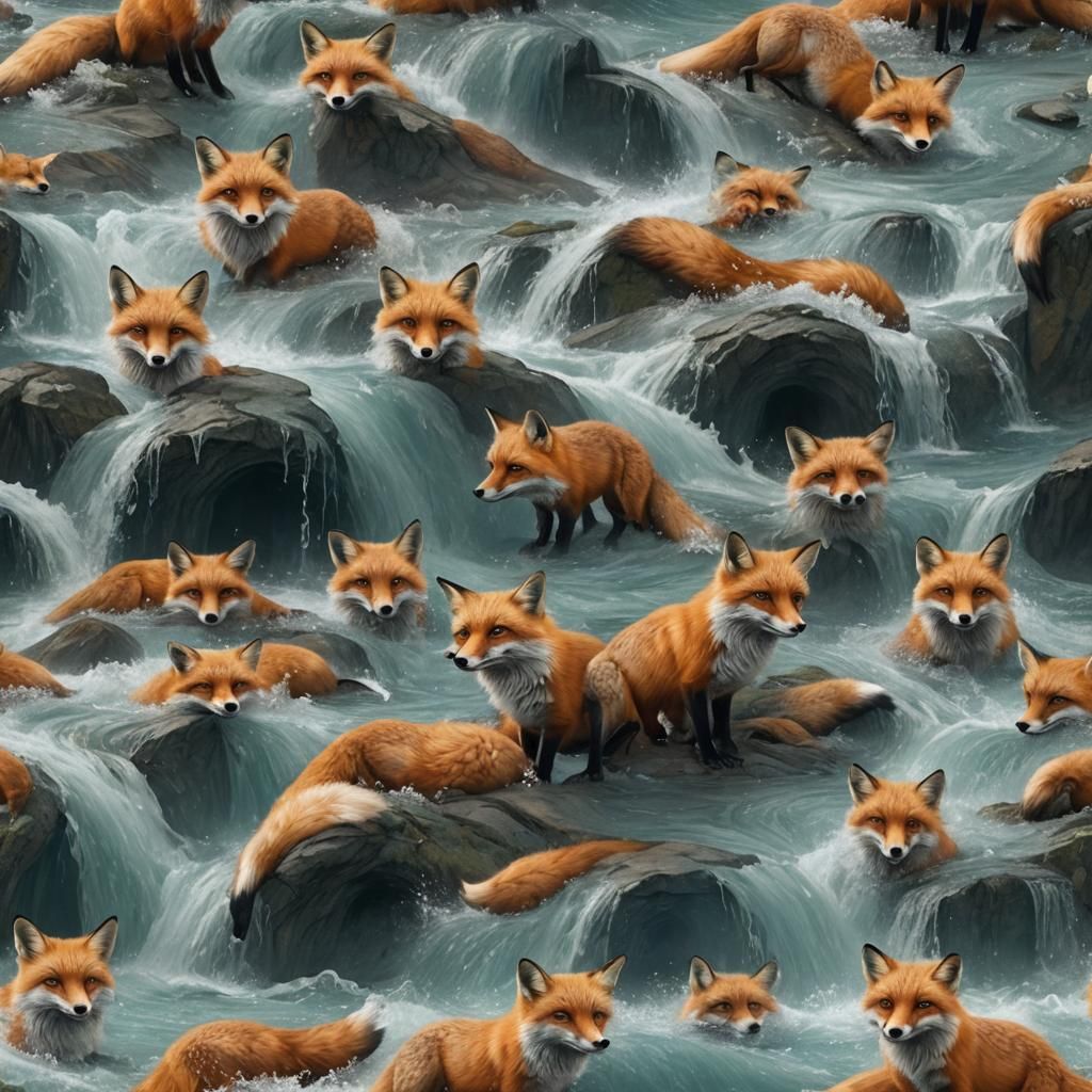 Fluid Fox: Detailed Matte Painting