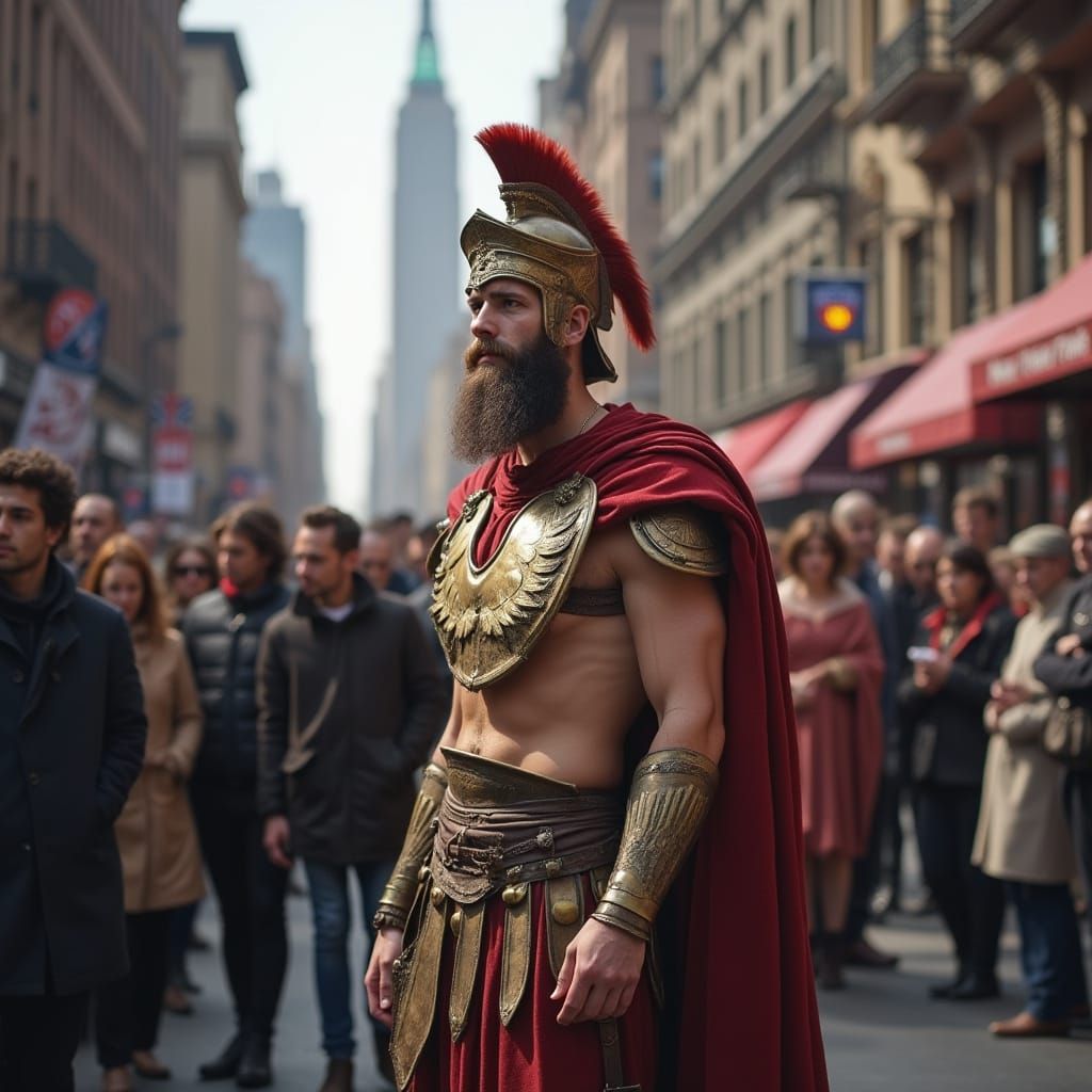Ancient Greek Warrior Finds Himself in Modern NYC