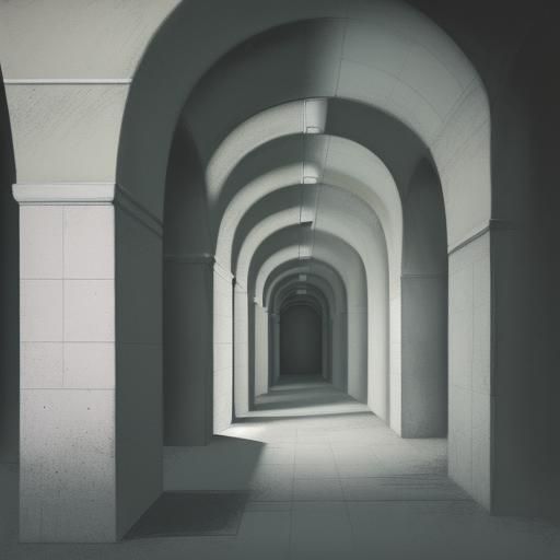 Liminal Underground Building in Pastel Colors