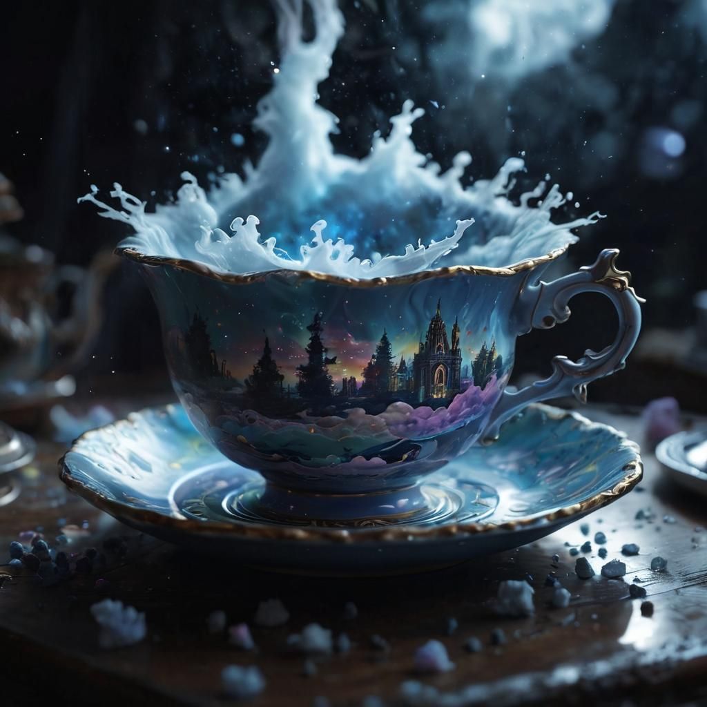Cosmic Storm Erupts in Holographic Teacup