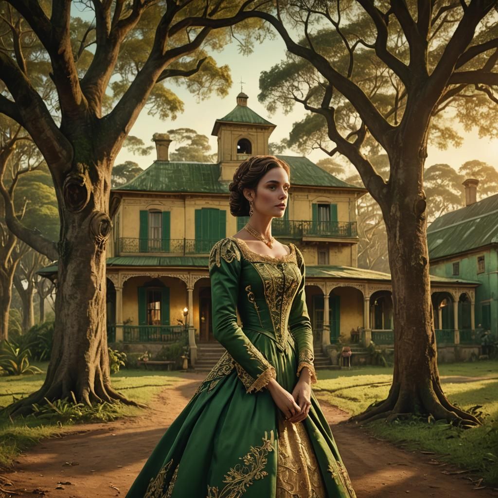 Brazilian Empress with Golden Heart: Matte Painting
