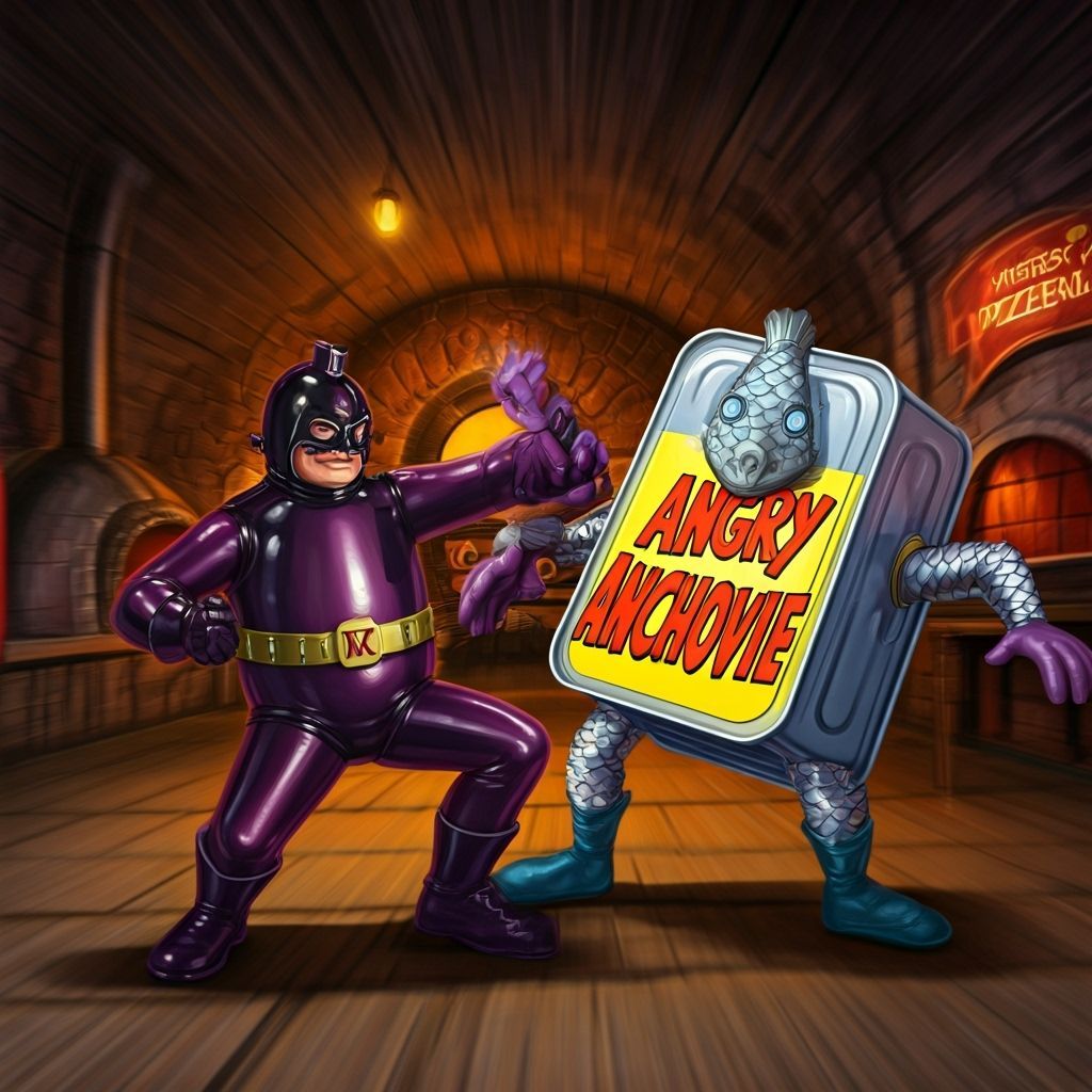 Grotesque 1960s Superhero Caricature as Underground Comix Ar...