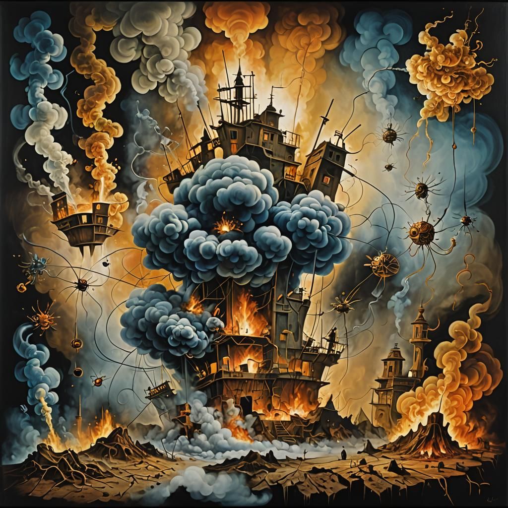 Fumage (Homage to surrealist artist Wolfgang Paalen)