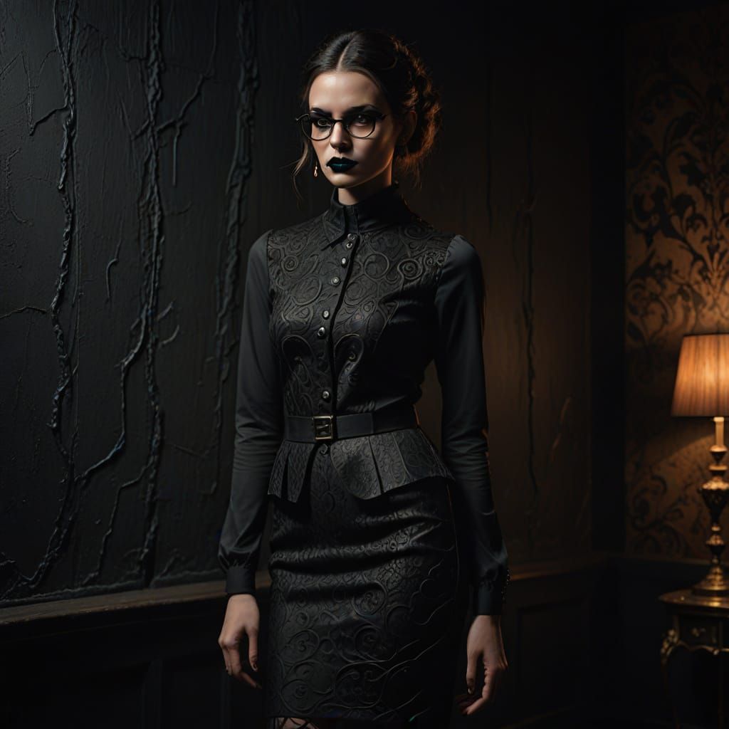 Gothic Goddess in Luxurious Darkness