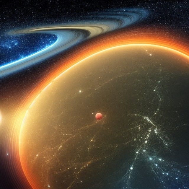 Astral Temple with Infinite Waterfall in Space