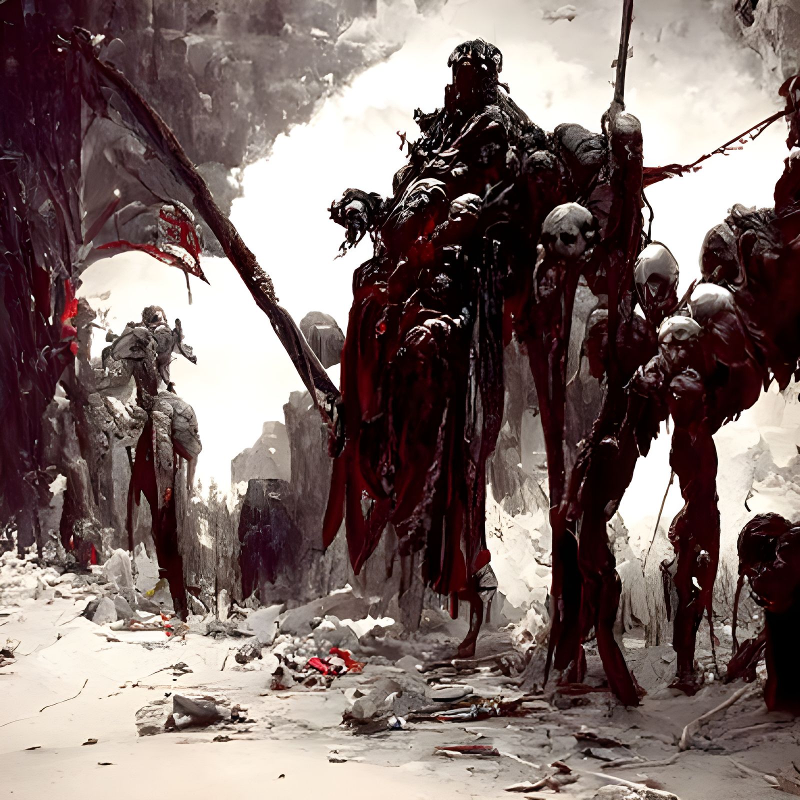 Sinister Vision of War and Death in Hyper-Realism