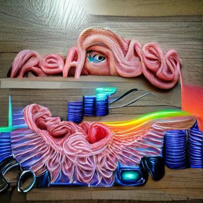 Heaven in Synthwave Neon Retro Hyperrealism