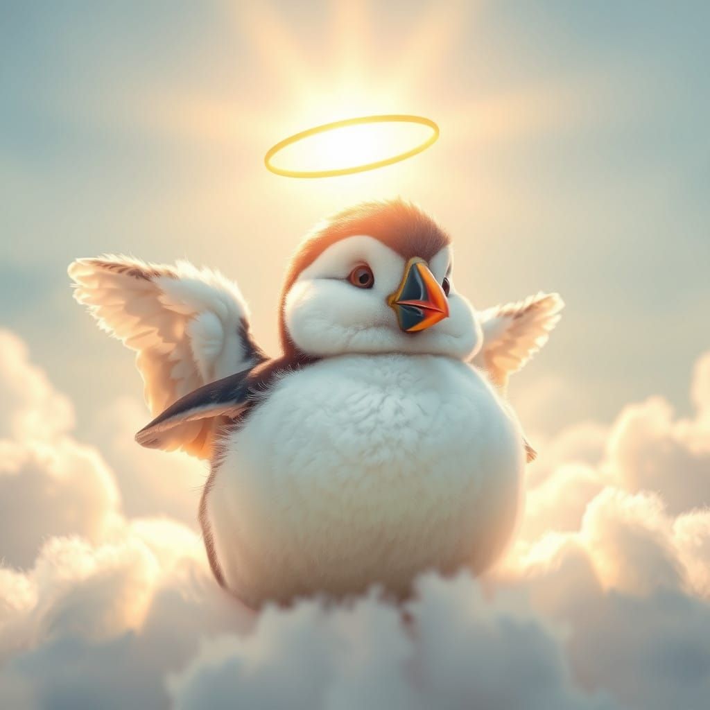 Angelic Puffin in Soft Focus