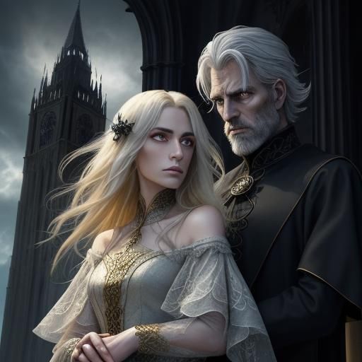 Ghost Couple Portrait on Haunted Island