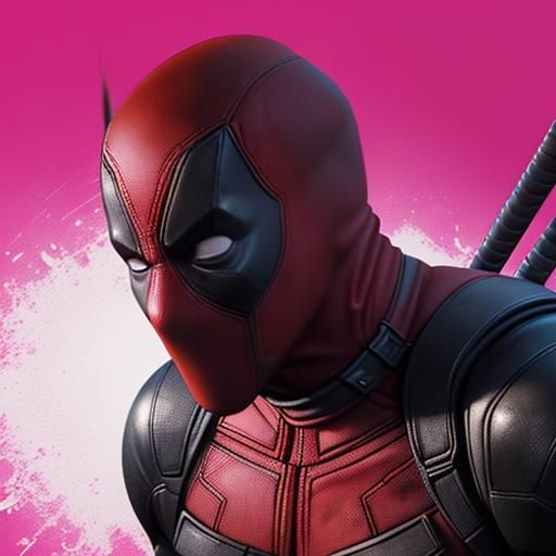 Hyperrealistic Deadpool Splash Art Concept