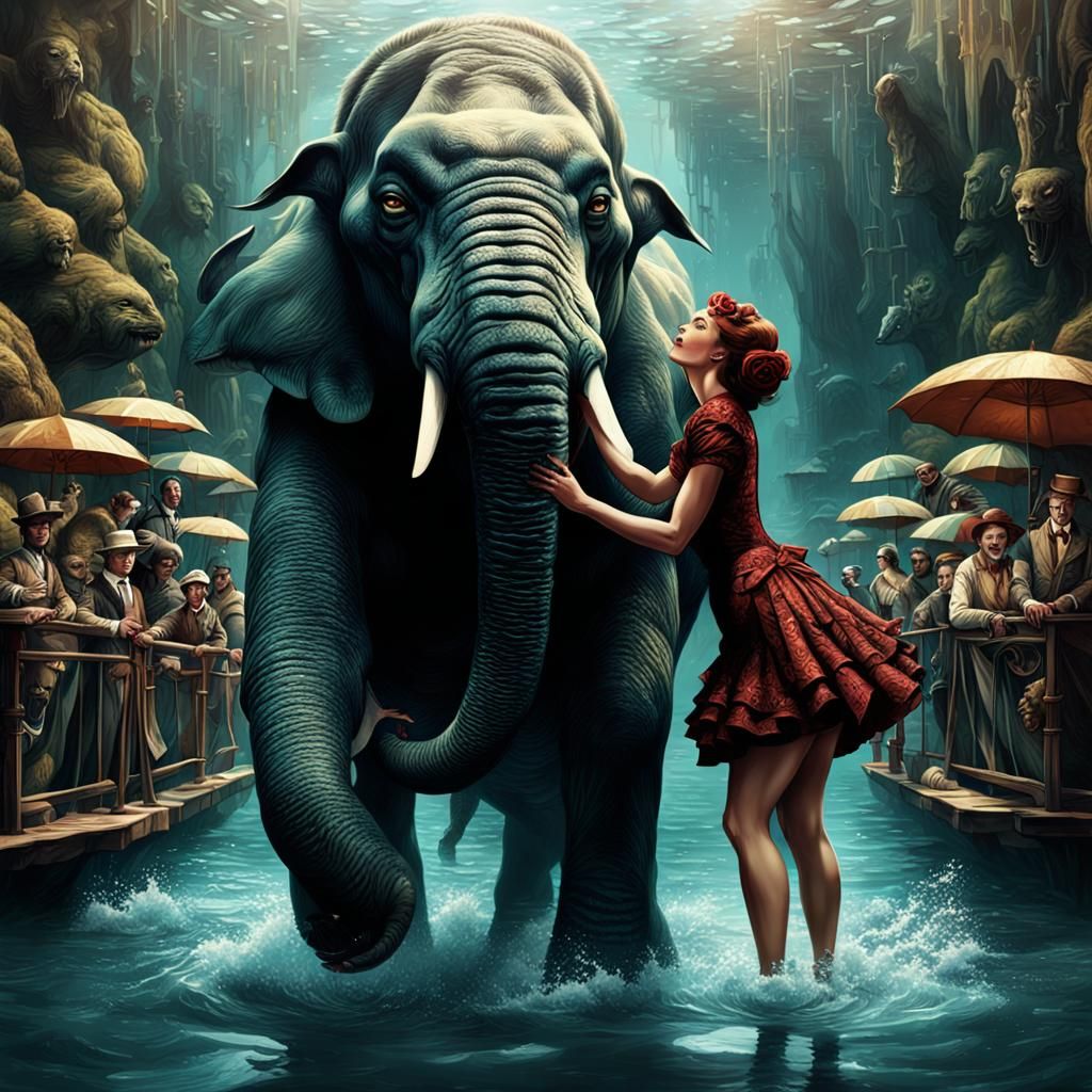 Surreal Gentleman with Savage Animal