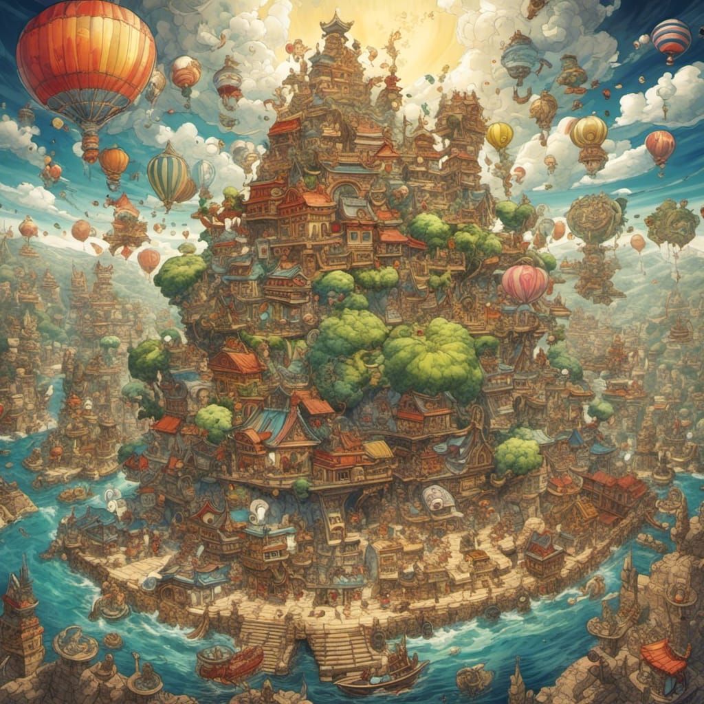 Anime Key Visual in Akira Toriyama Style