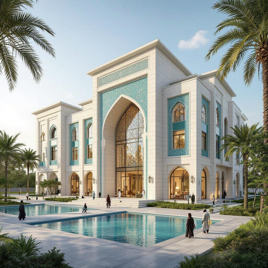 Modern Bushehr Governorate Building with Persian Gulf Design