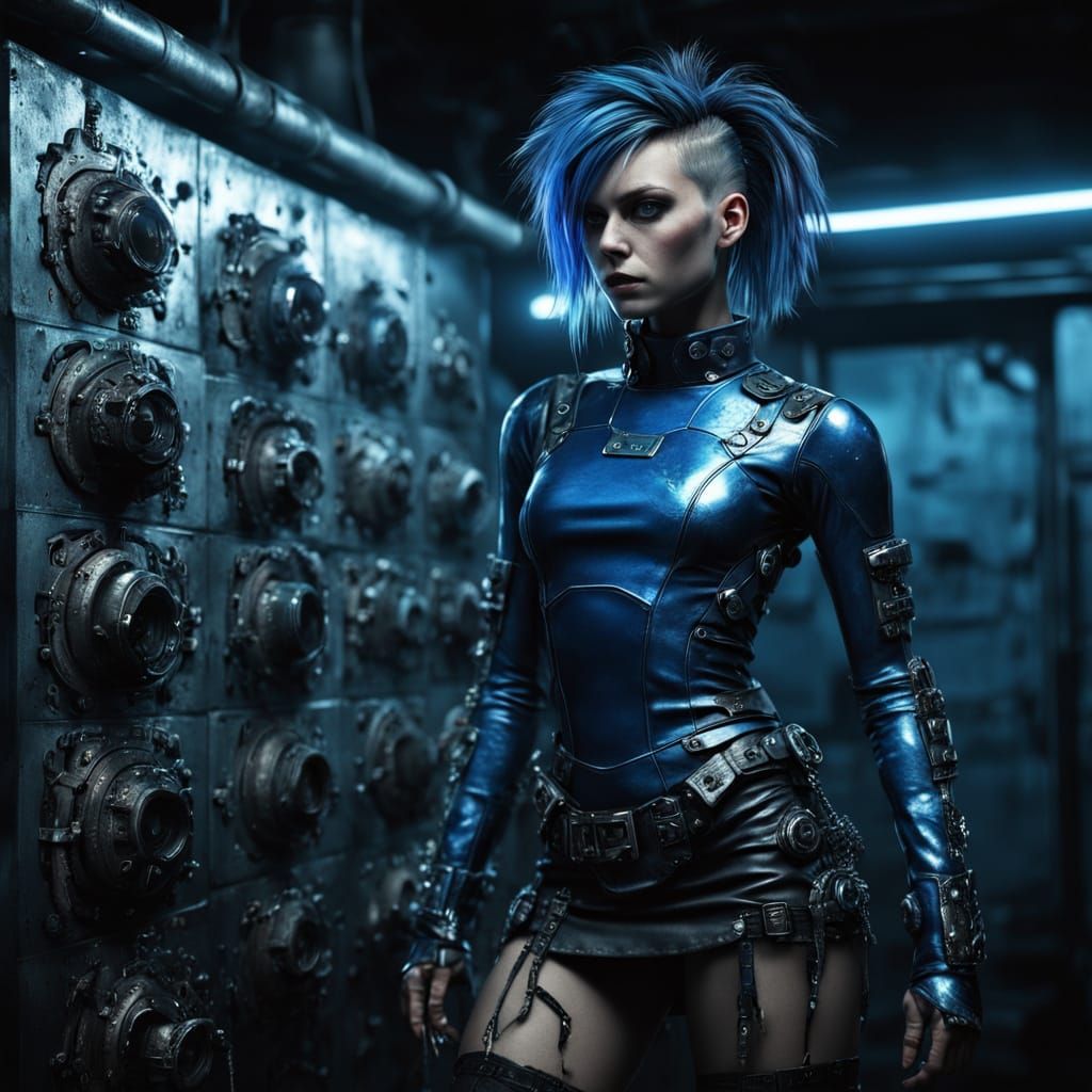 Metallic Emergence in Cyberpunk Body Horror