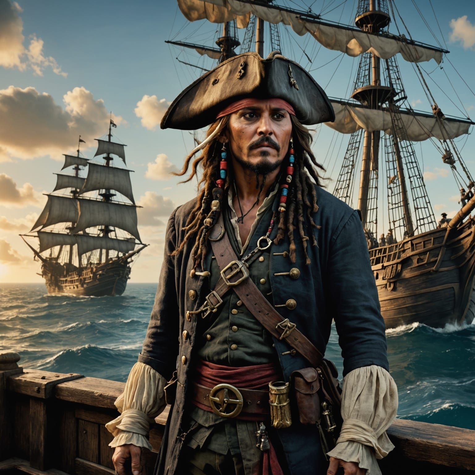 Captain Jack Sparrow Matte Painting in 8K