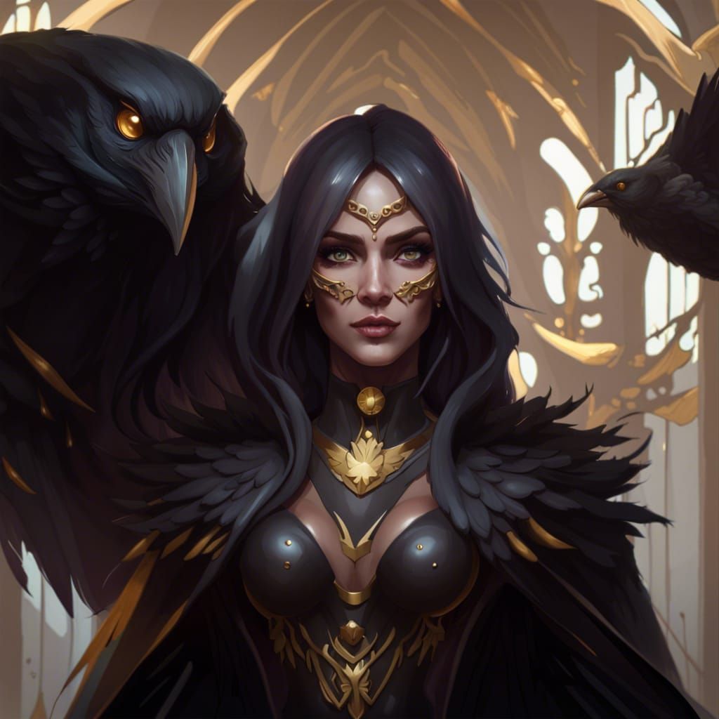 Queen of the Dead Portrait in Art Nouveau Style