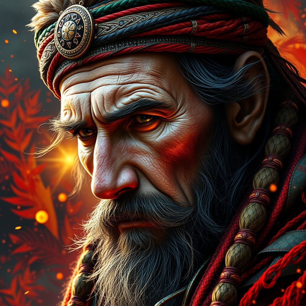 Hyperrealistic Portrait of an Ancient Altai Turk