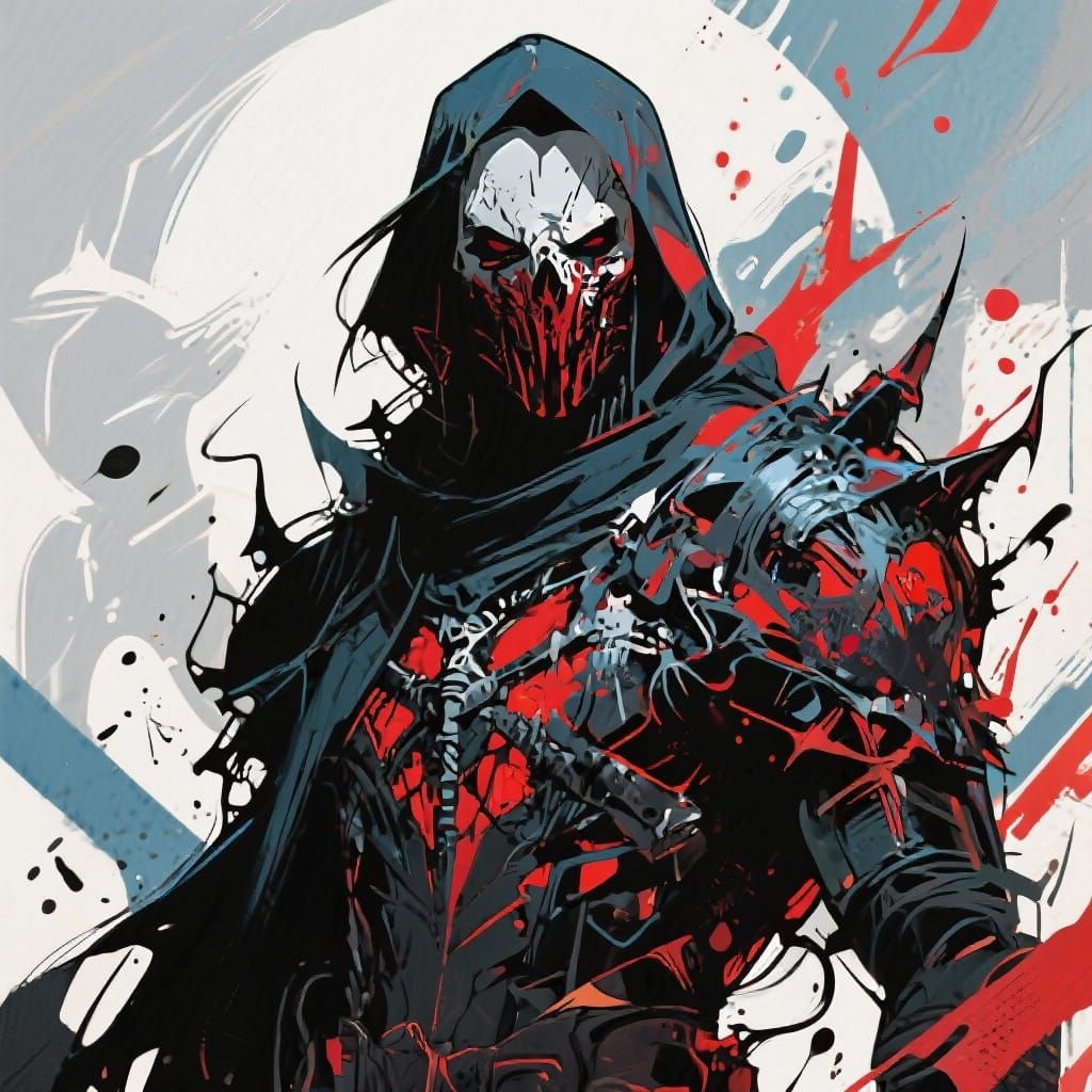 Abstract Grimdark Fantasy Landscape