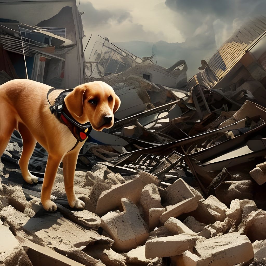 Search and Rescue Dogs in Earthquake Aftermath