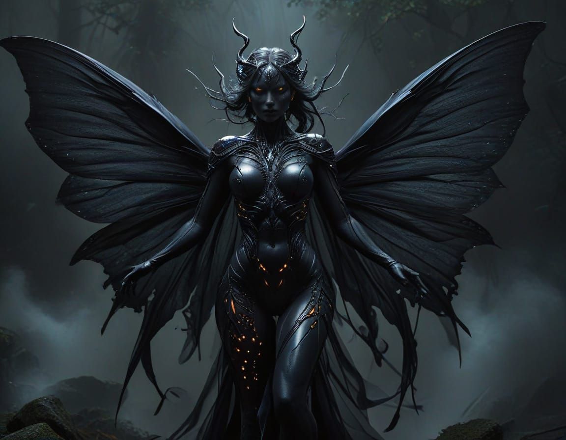 Surreal Dark Metamorphosis Scene