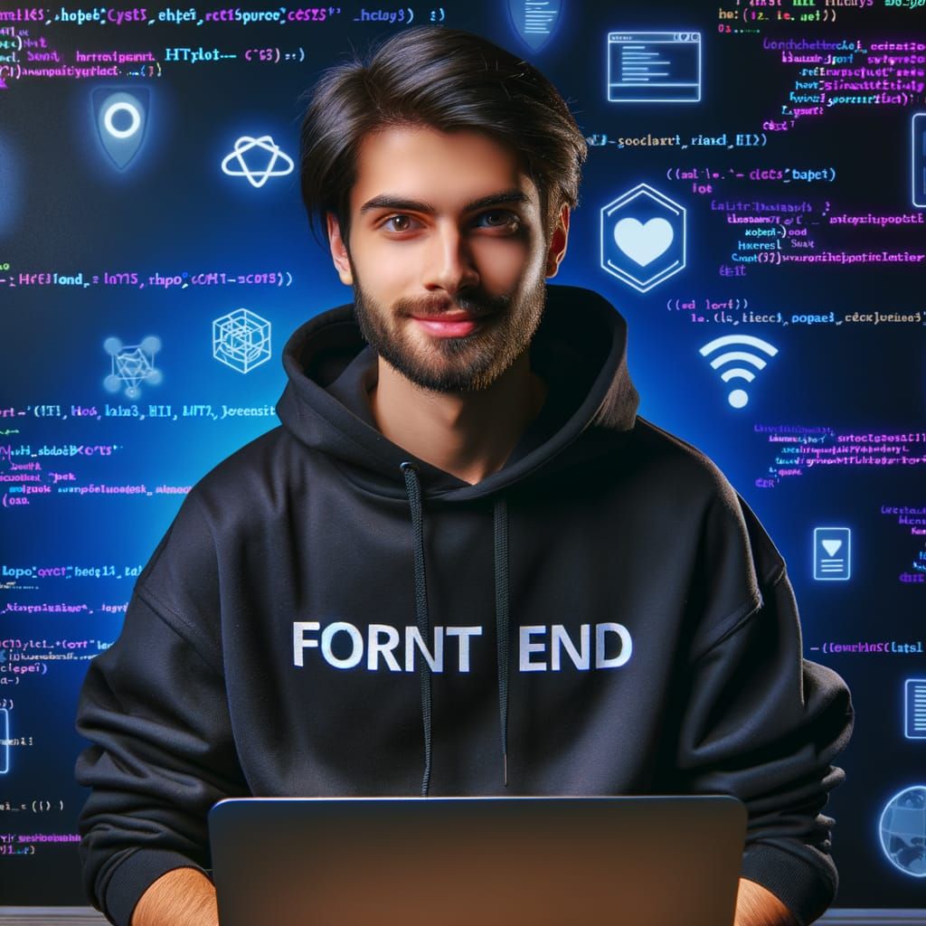 Web Developer Smiling While Designing Website