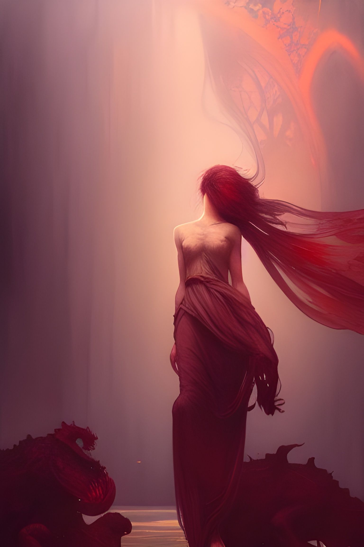 Sinister Close-up of a Panic Attack in Watercolor Style