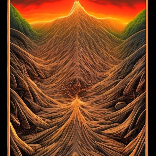 Hellish Politician Sandwich with Alien Entities as Acrylic A...