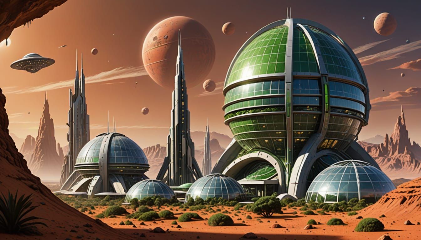 Space Age Skyscrapers on Mars and Vulcan
