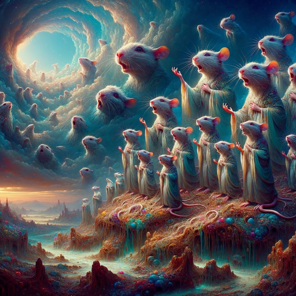 Divine Rats Singing Do-Re-Mi in Cosmic Space