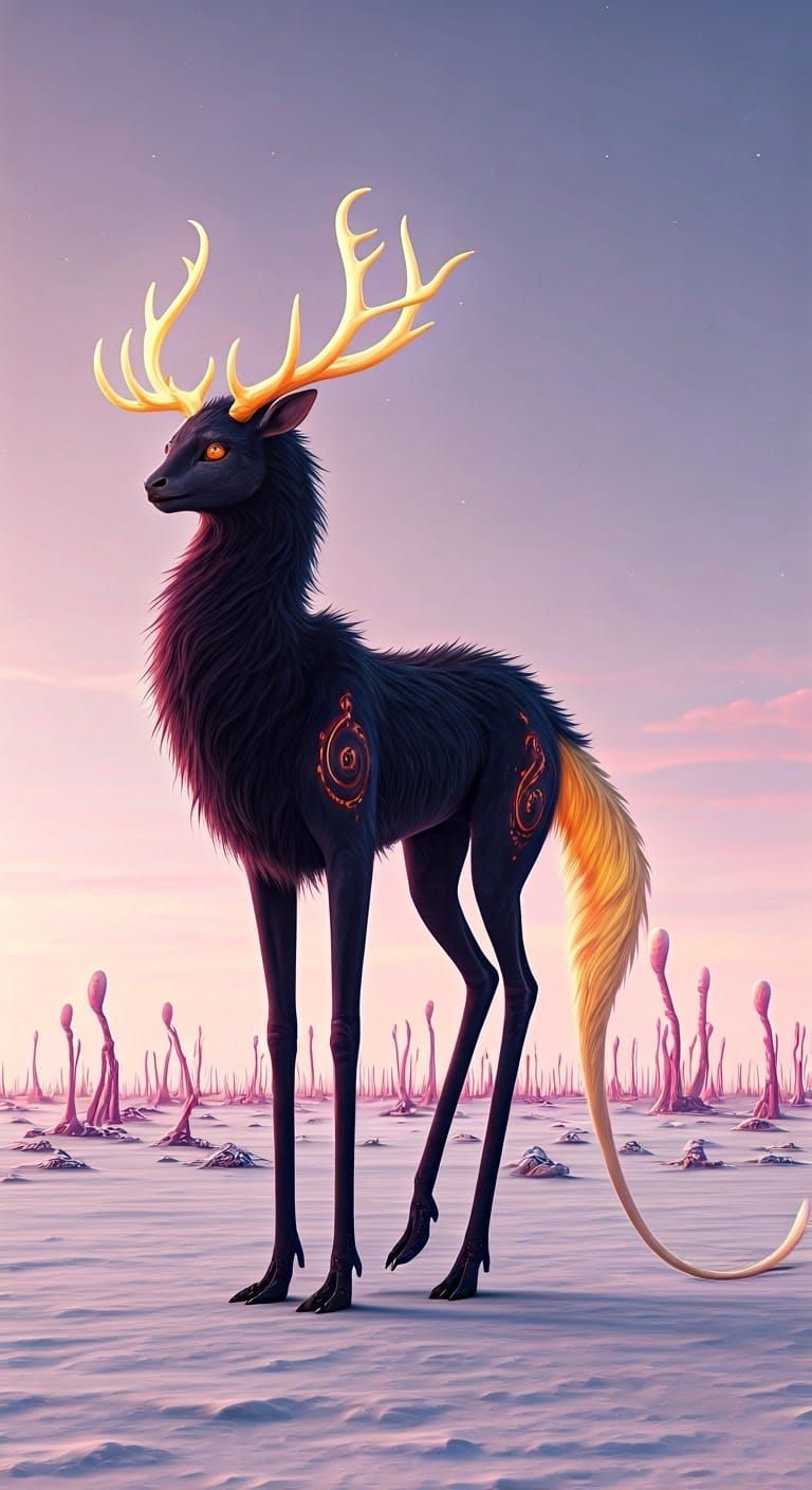 Ethereal Alien in Pastel Paradise