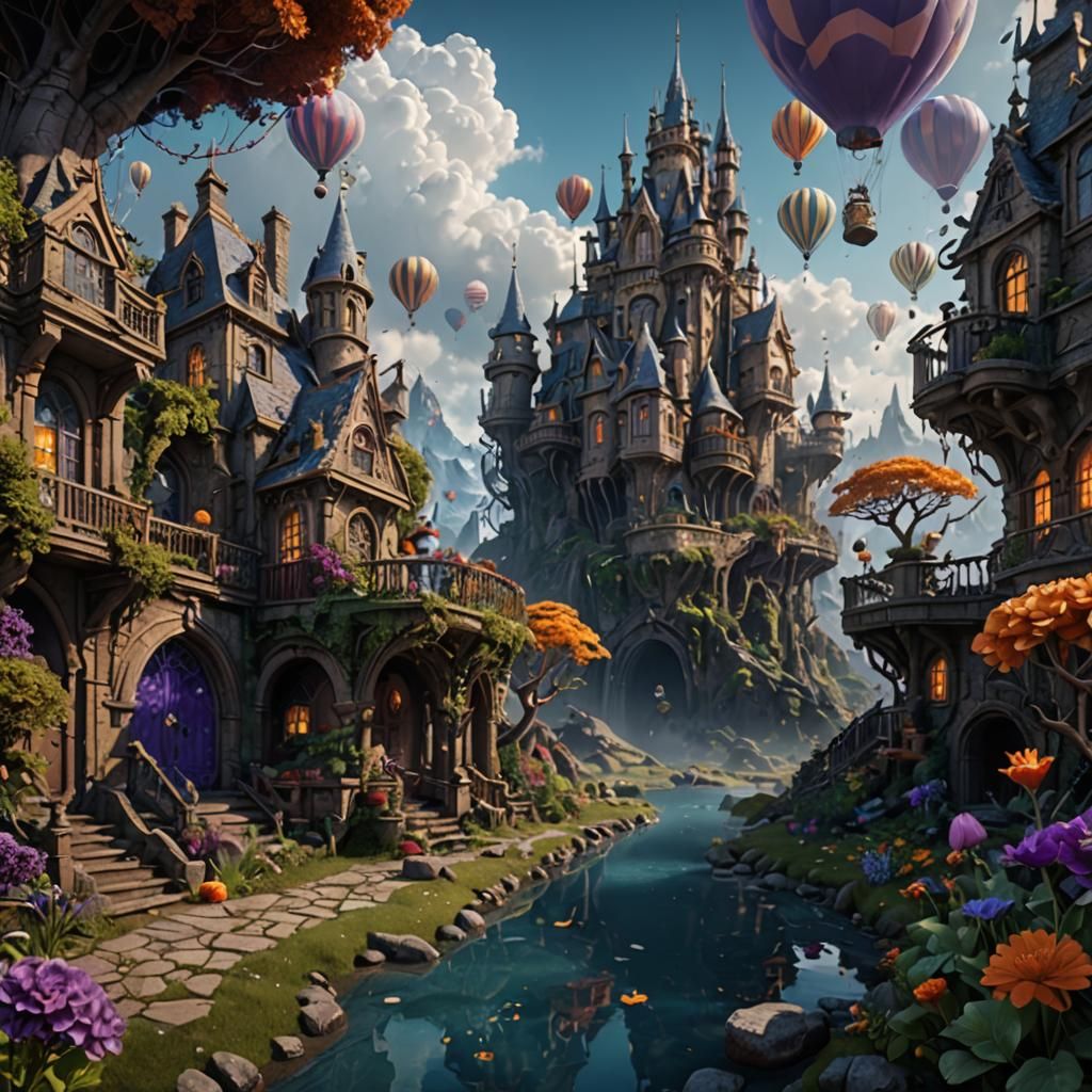 Fantastical Imagination in Deep Color, Matte Painting
