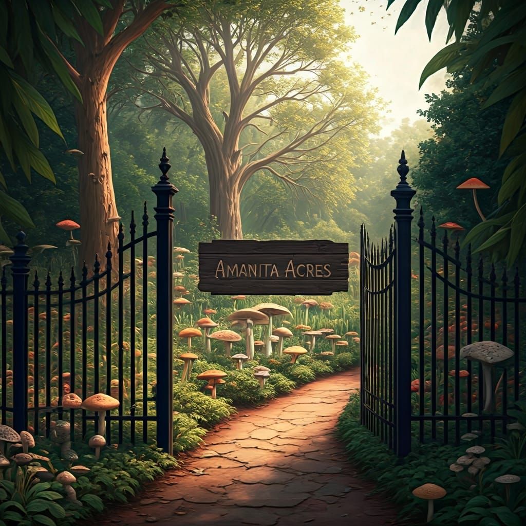 Mushroom Garden: Amanita Acres in Whimsical Style