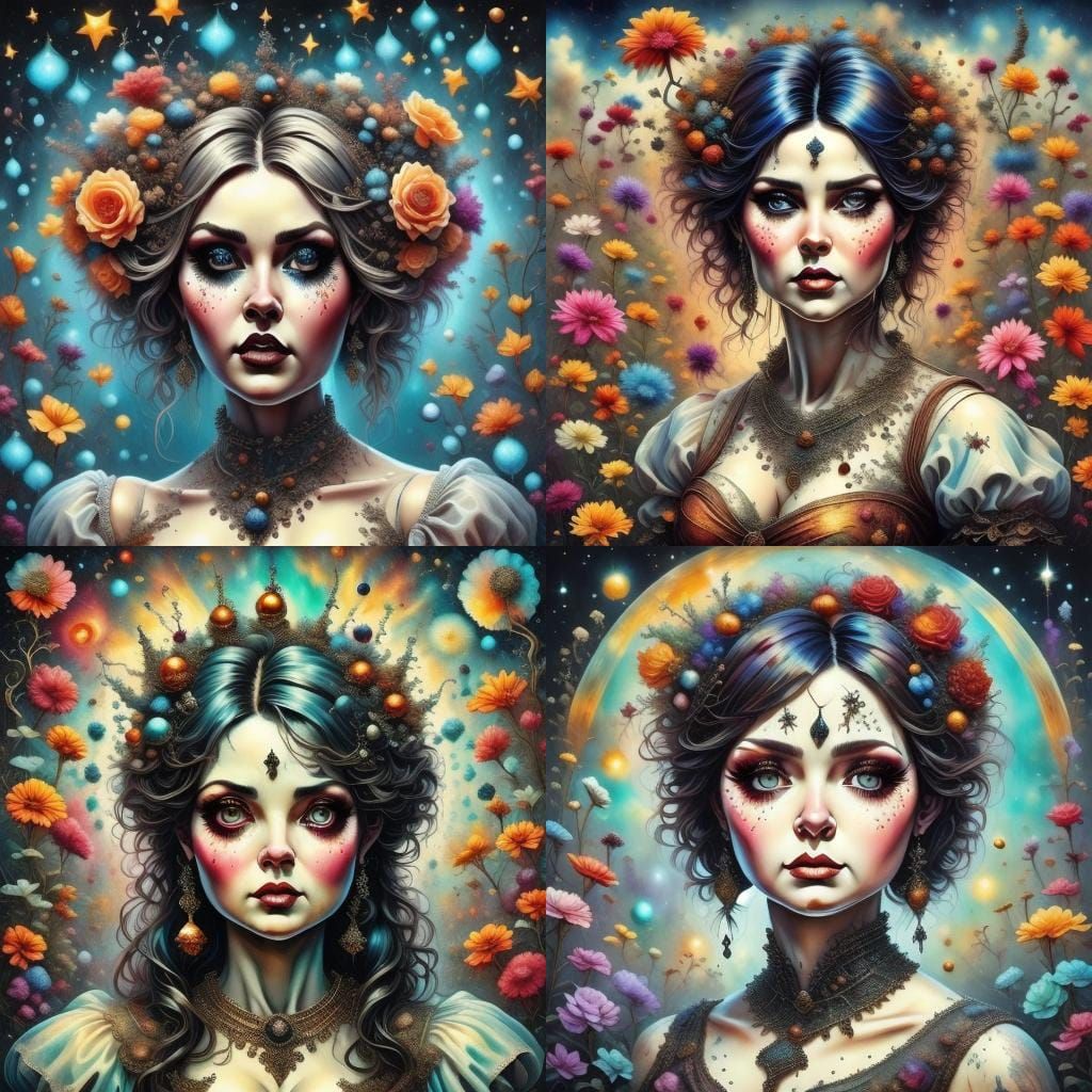 Despairing Orphan Girl with Empty Bowl