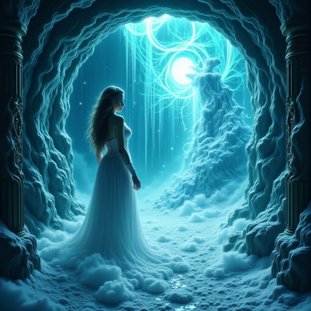 Pazyryk Ice Maiden's Vision in Frozen Chamber