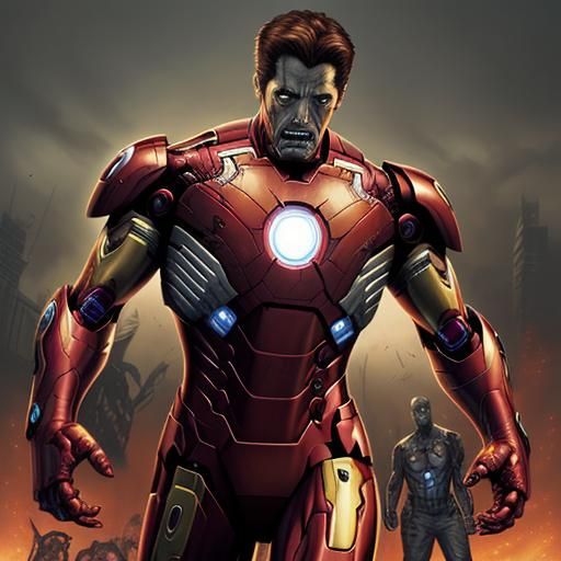 Zombie Iron Man Comic Book Art
