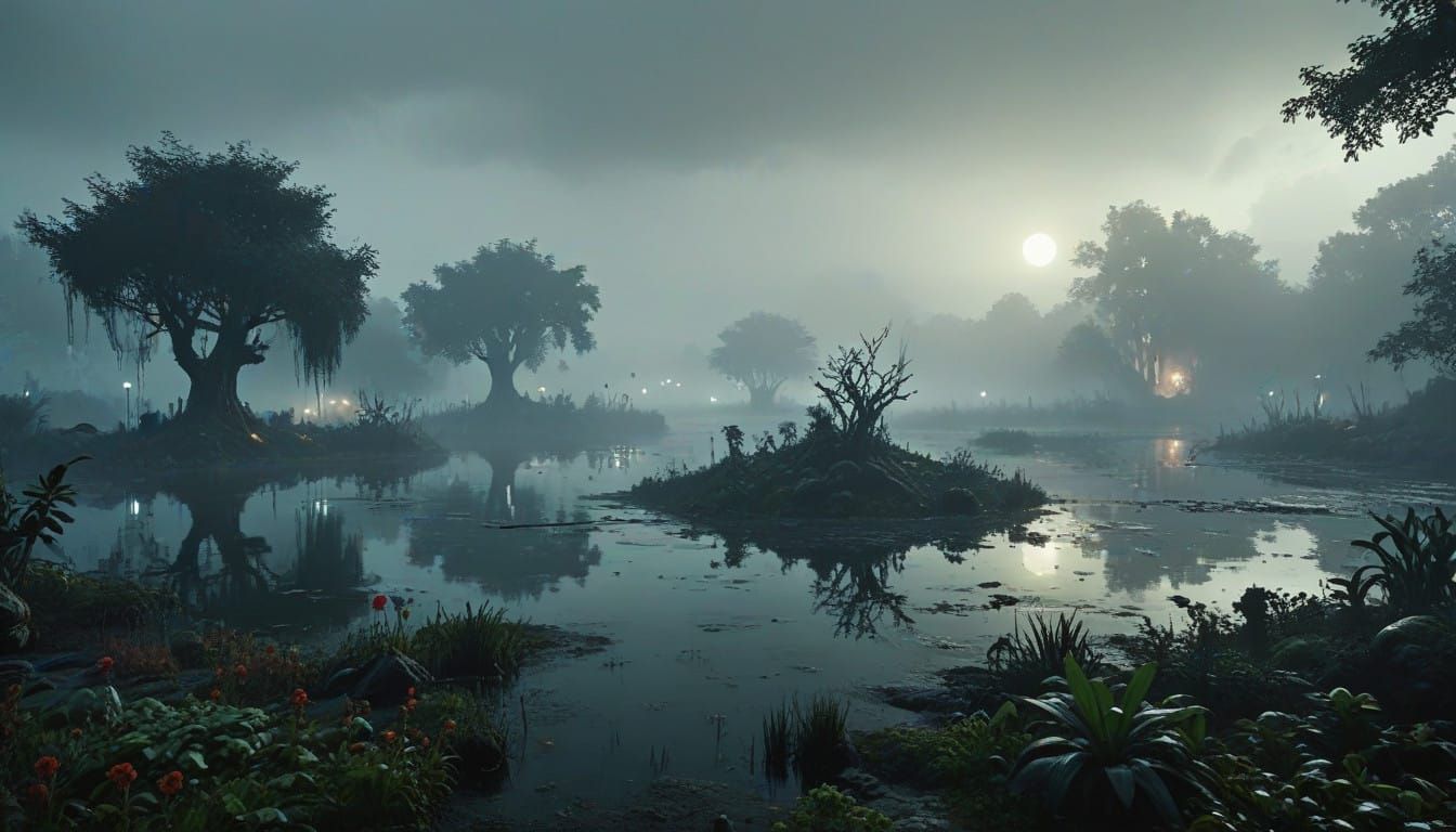 Toxic Wasteland in a Futuristic Apocalypse