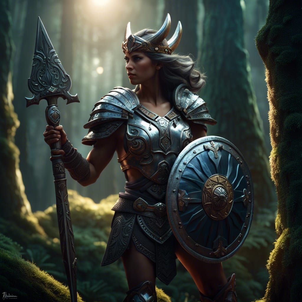 Female Warrior with Spear