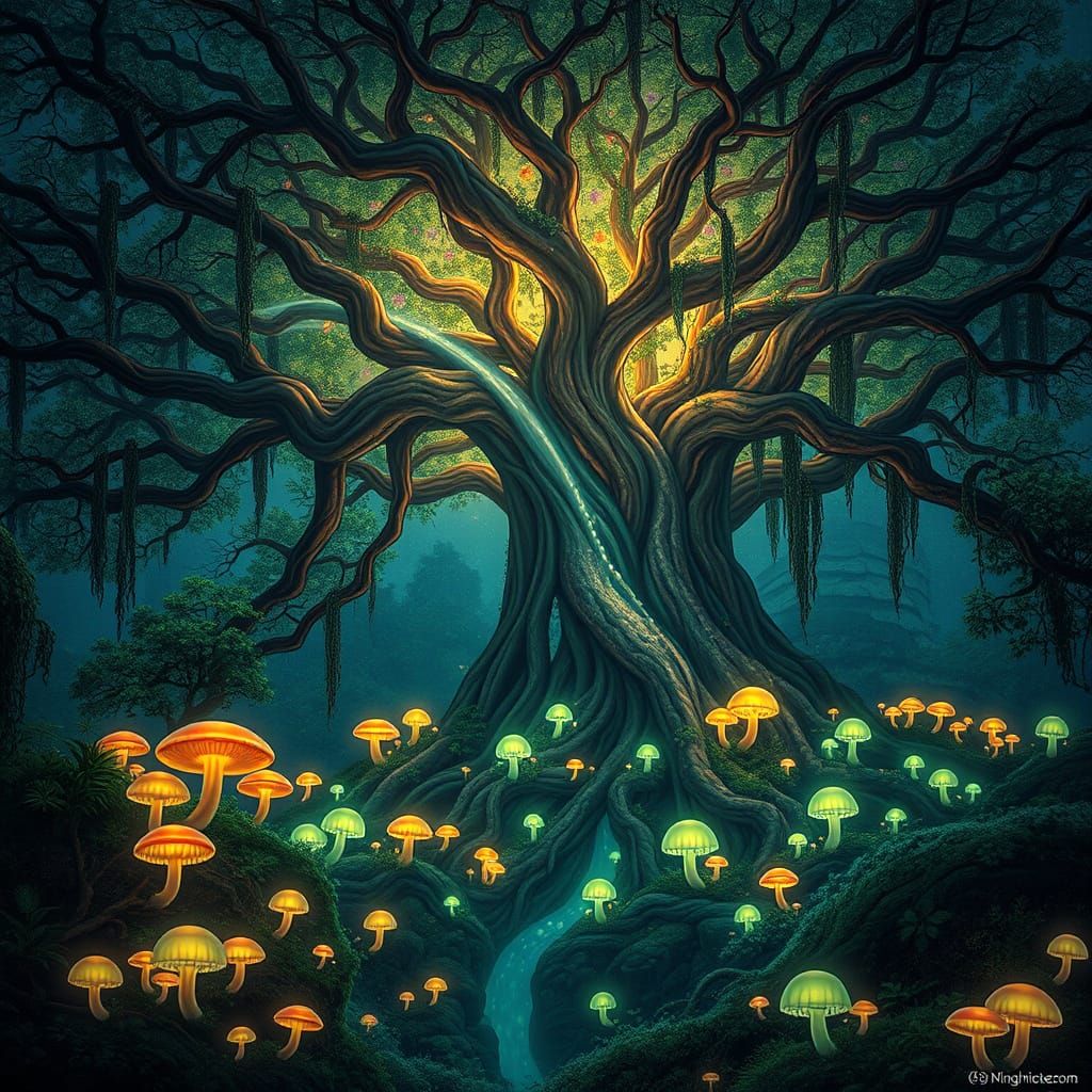 Ancient Tree at the Heart of Thriving Ecosystem