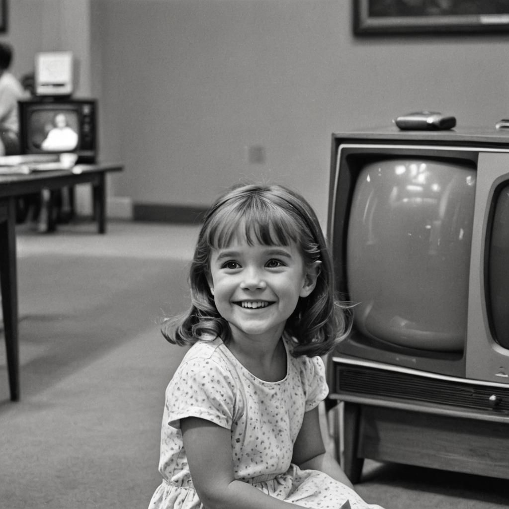 Little Girl's Joy: First Color TV Show