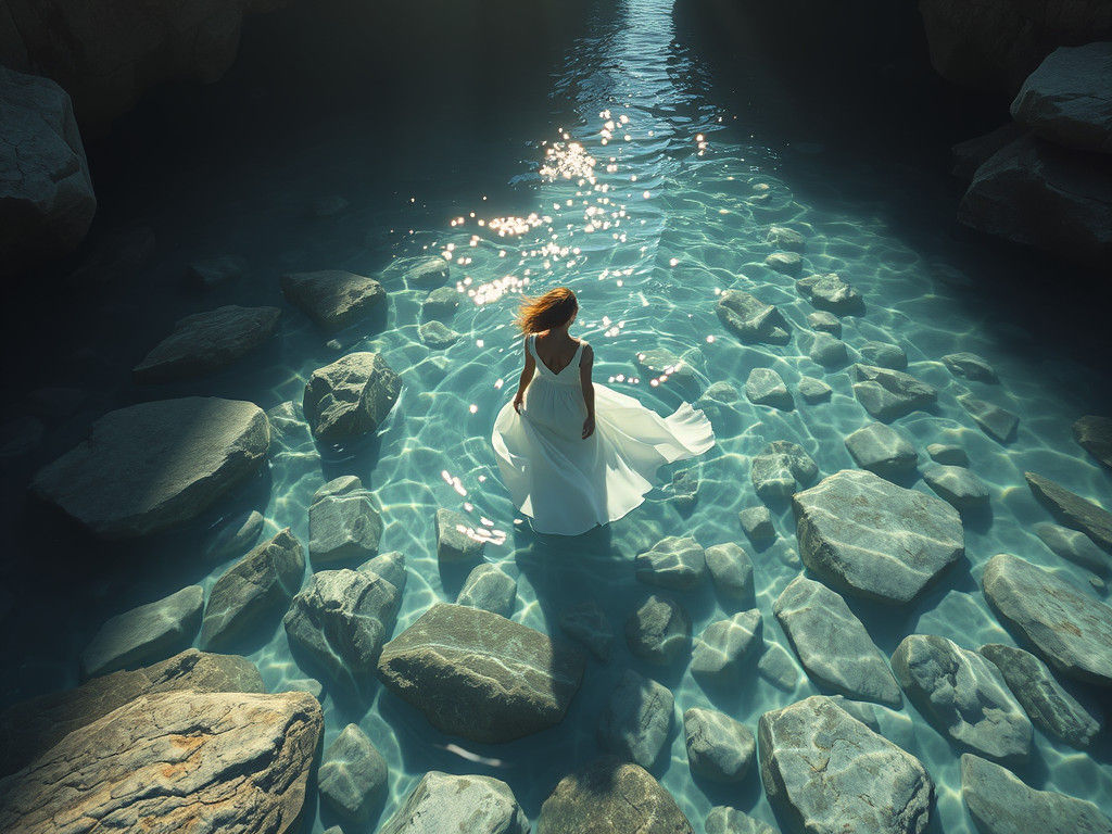 Ethereal Figure Bathed in Light: Dreamlike Digital Art