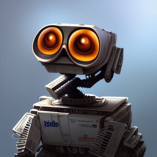 Wall-E Portrait in Art Nouveau Style