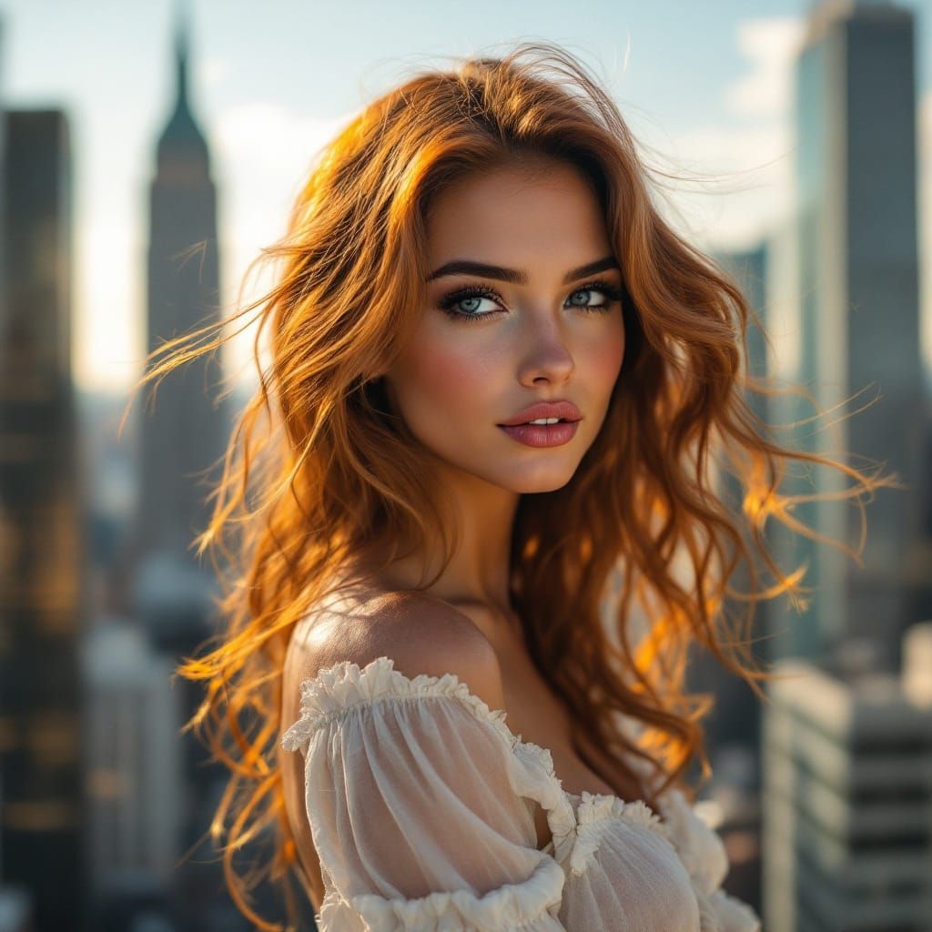 Sunlit City Icon Exudes Fiery Confidence