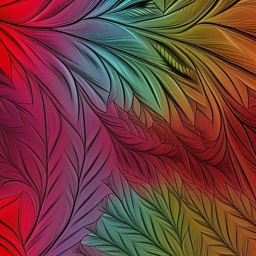 Pink Fractal Feathers Digital Art