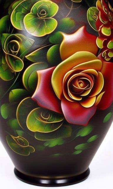 One absolutely beautiful rose stem in a vase rose tattoo