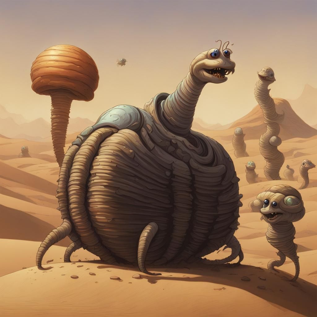 Dune Sandworm Attends a Party