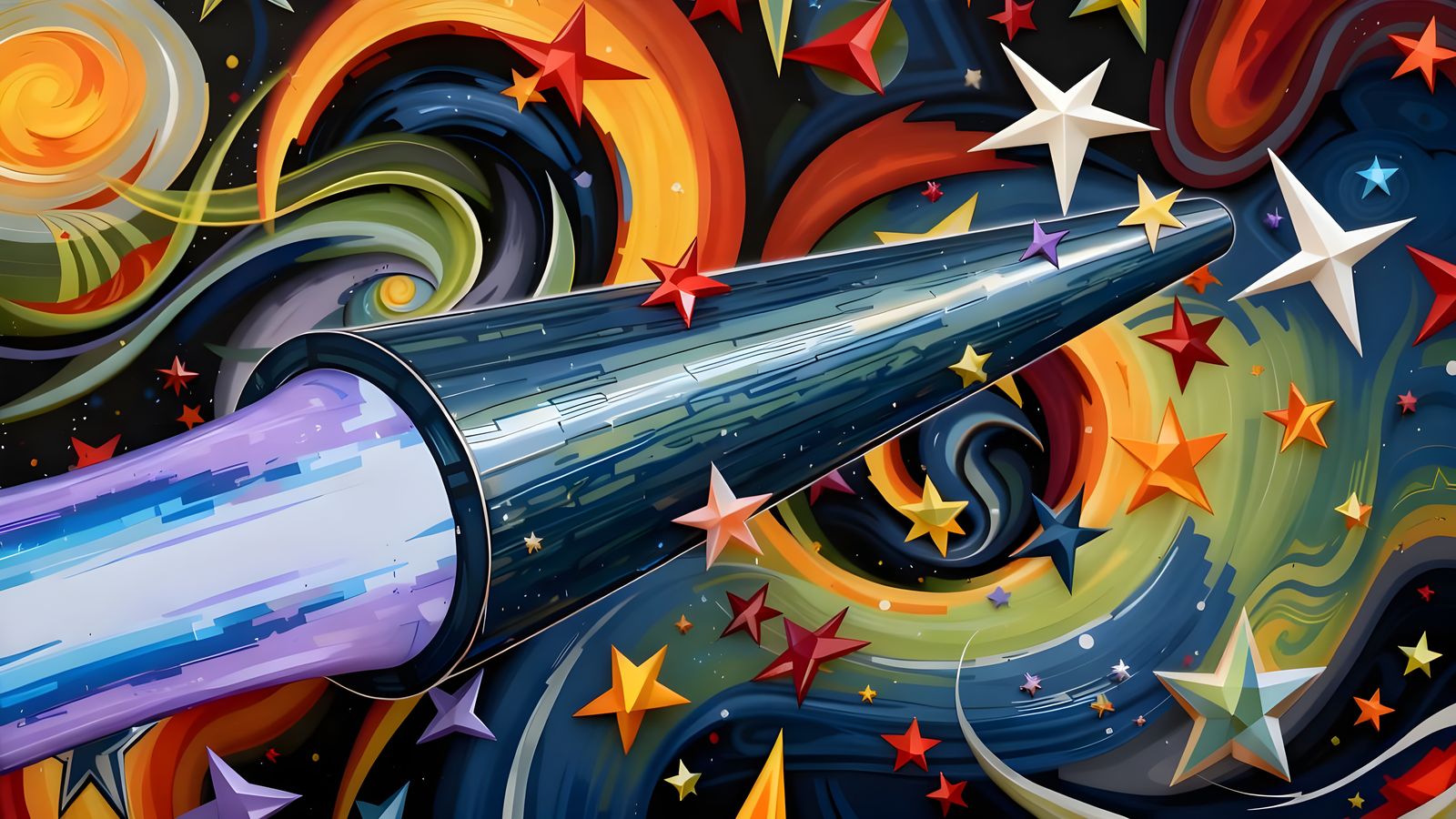 Diverse 3D Stars in Portrait Background