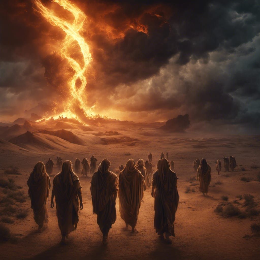 Epic Israelites Follow Fiery Desert Tornado