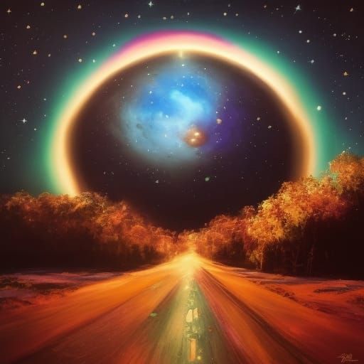 Starry South Pacific Ocean Night Painting