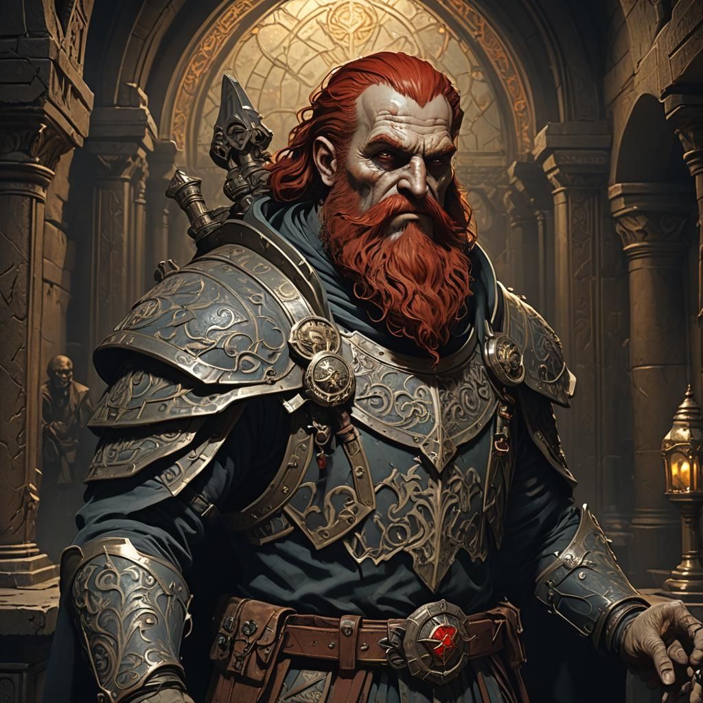 Dwarven Ghoul in Crypt: Dark Fantasy Art